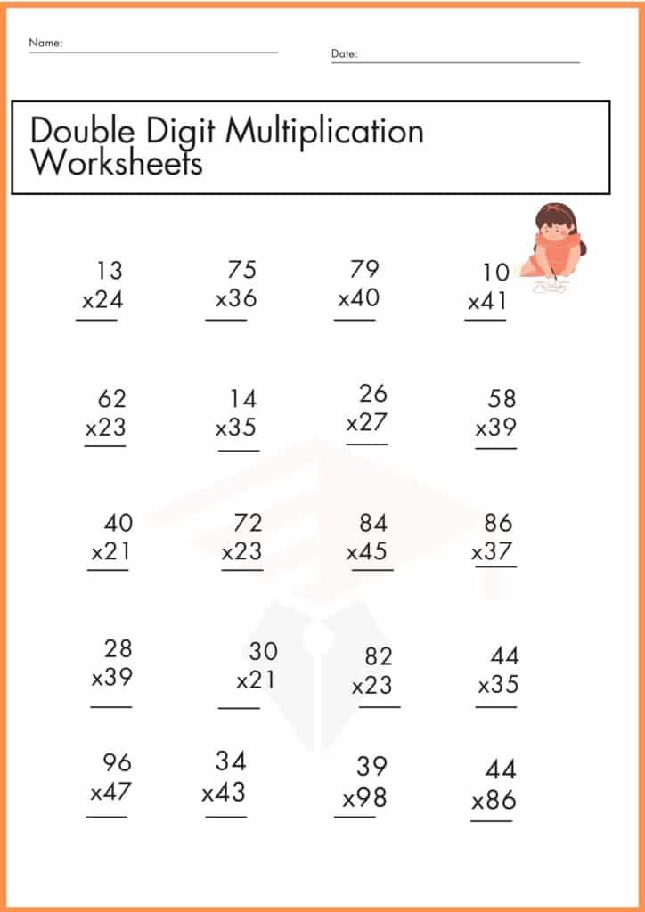 image showing solve Two-Digit by -Digit Multiplication Anchor Chart worksheet