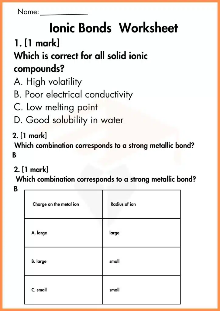 image showing choose the correct ionic bond worksheet