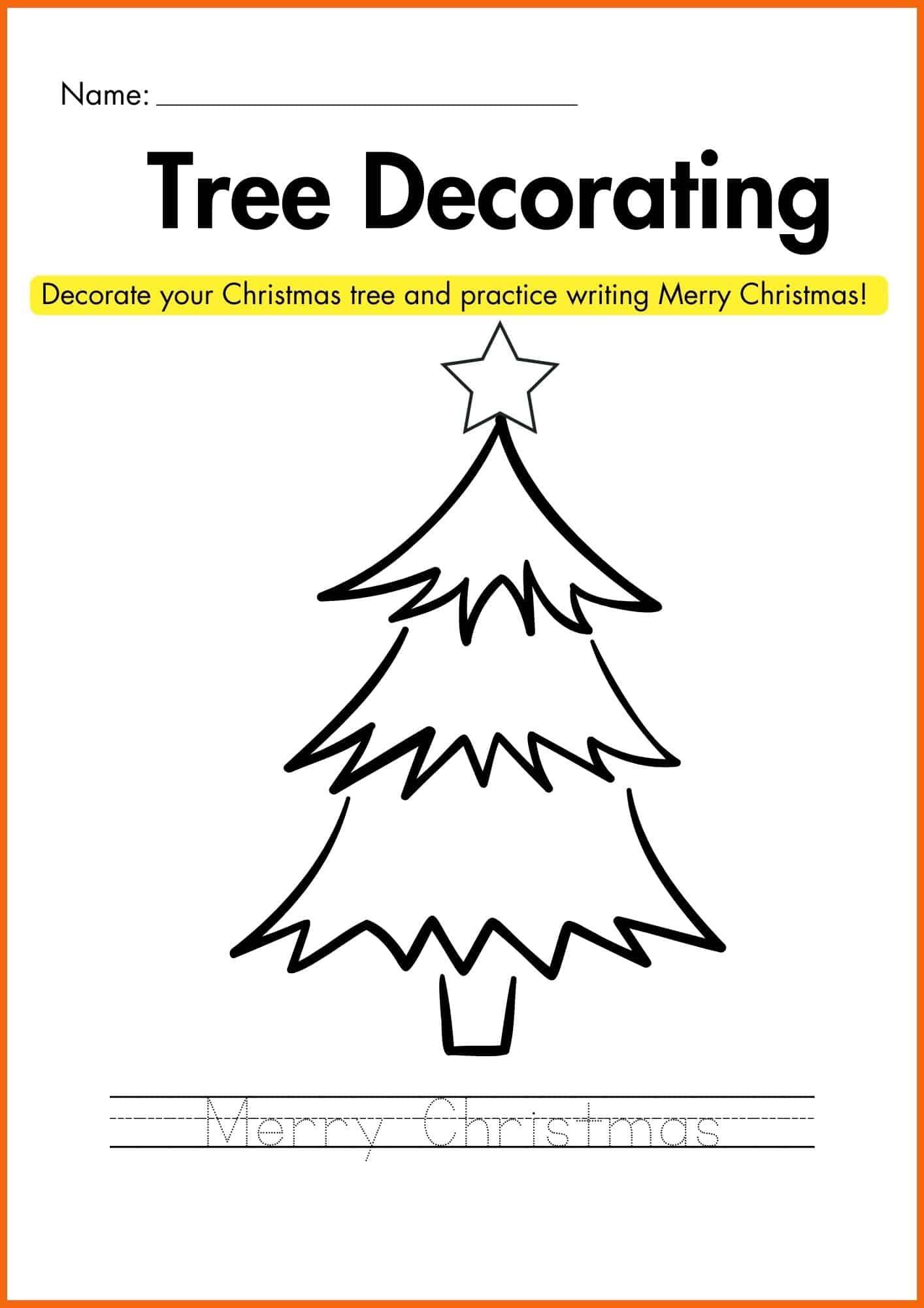 Free Printable Christmas Tree Decorating Worksheets (Download Now!)