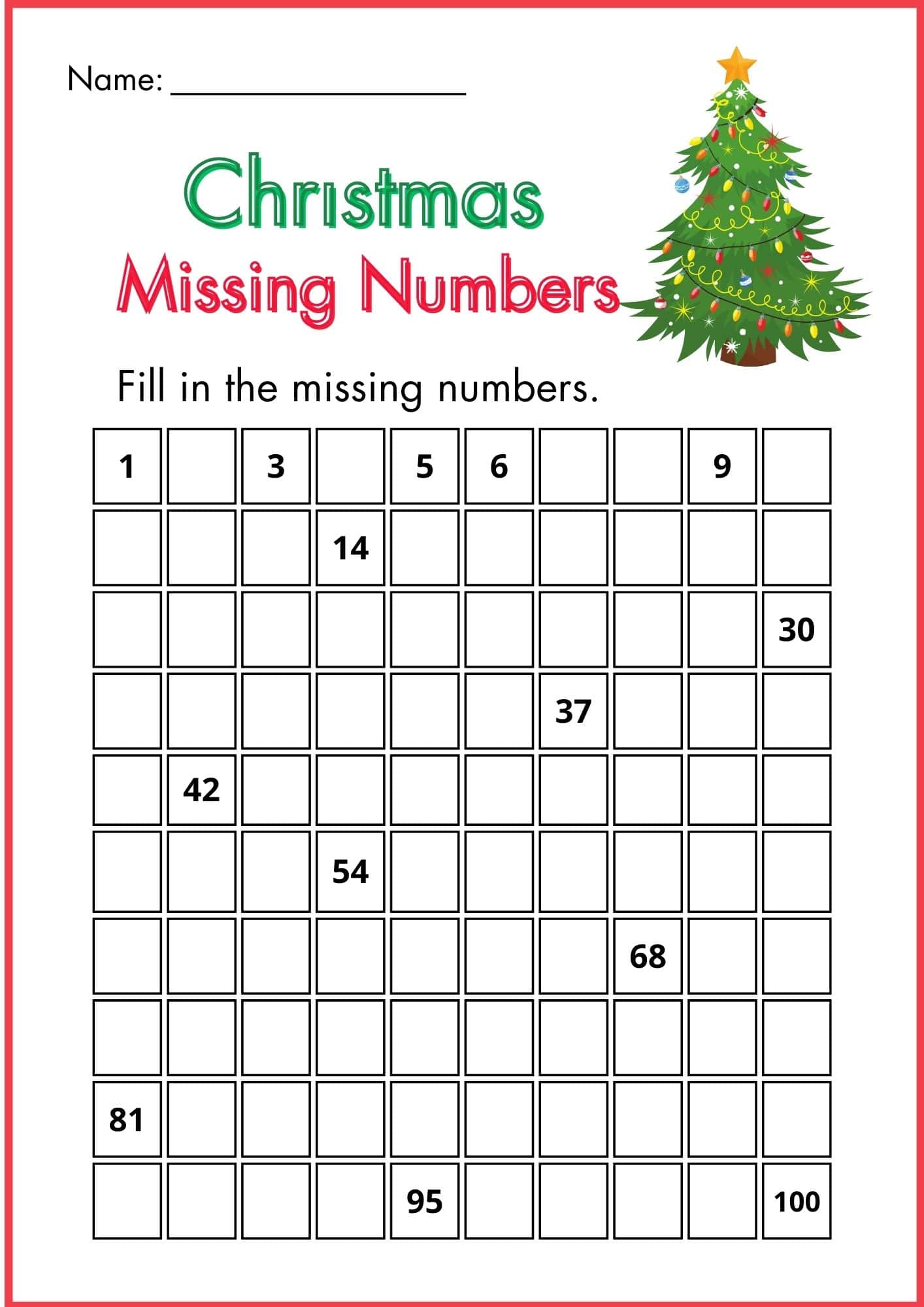 Christmas Numbers & Counting Worksheets (Free Printable + Download Now)