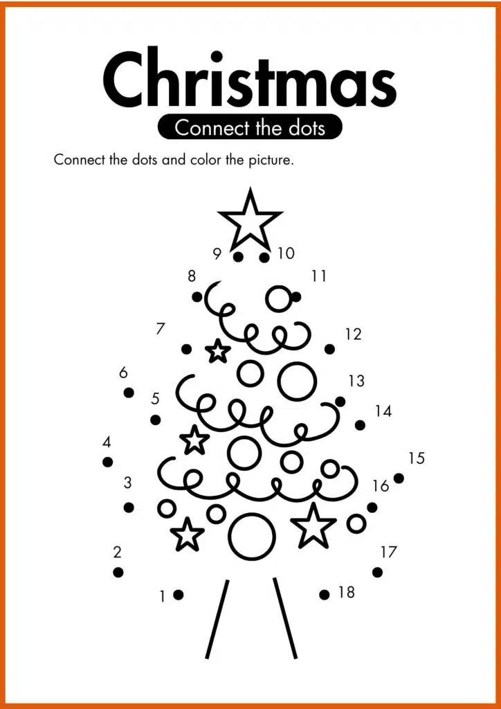 Christmas treeConnect the dots worksheet 2 1