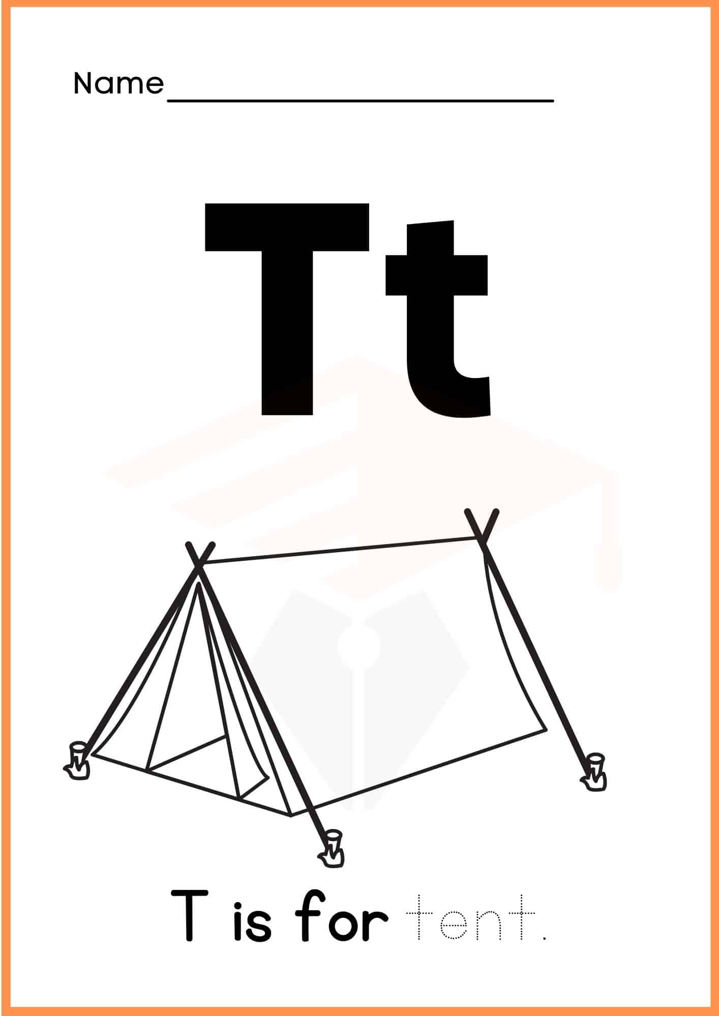 Letter T Coloring Worksheets
