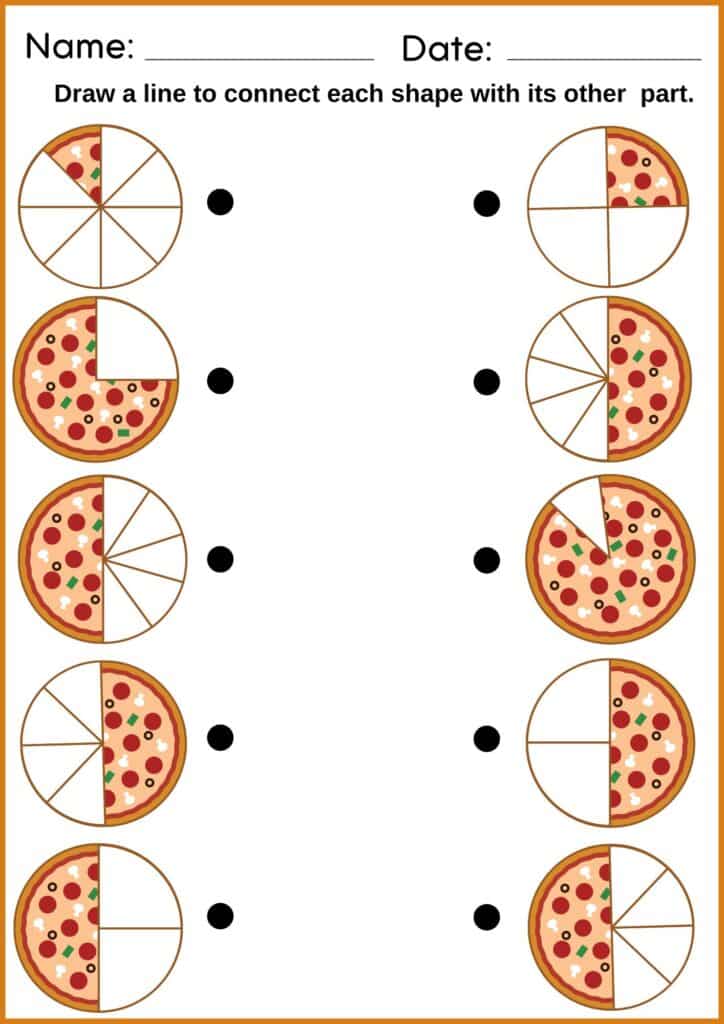 image showing Draw a line to connect worksheets 