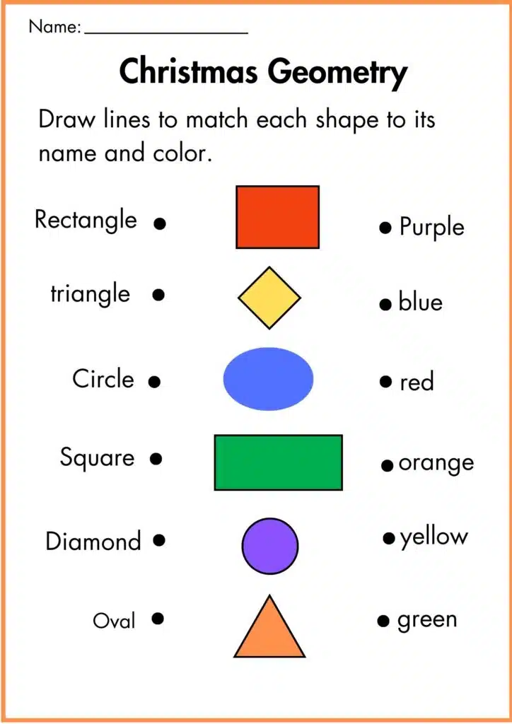 Drw Christmas Geometry worksheet 1