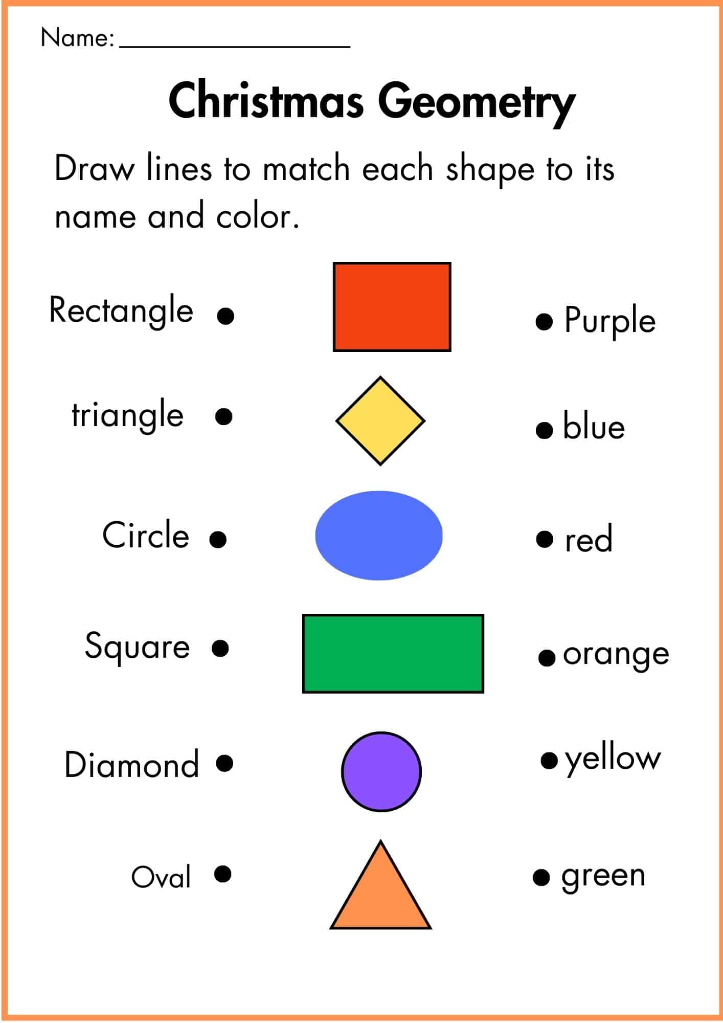 Free Printable Christmas Geometry Worksheets (Fun Holiday Shape Practice!)