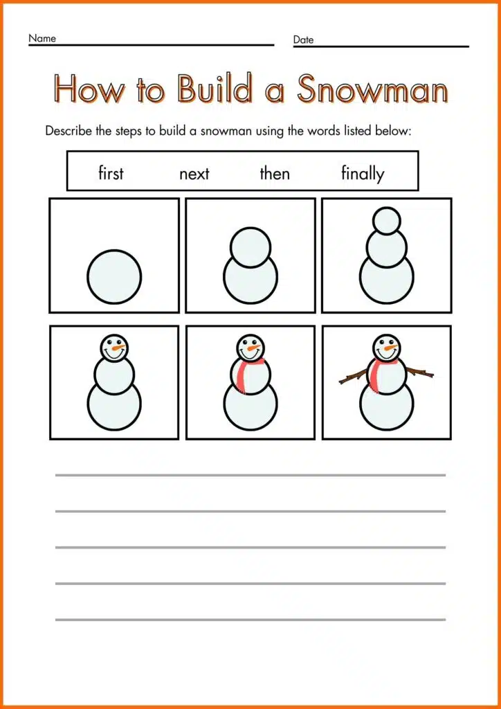 Image showing Snowmen and Snowflakes worksheets