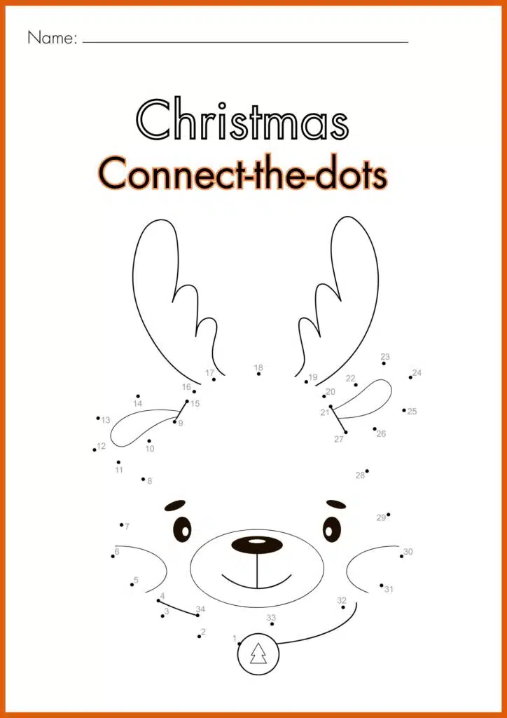 Image showing Christmas Connect-the -dots worksheets