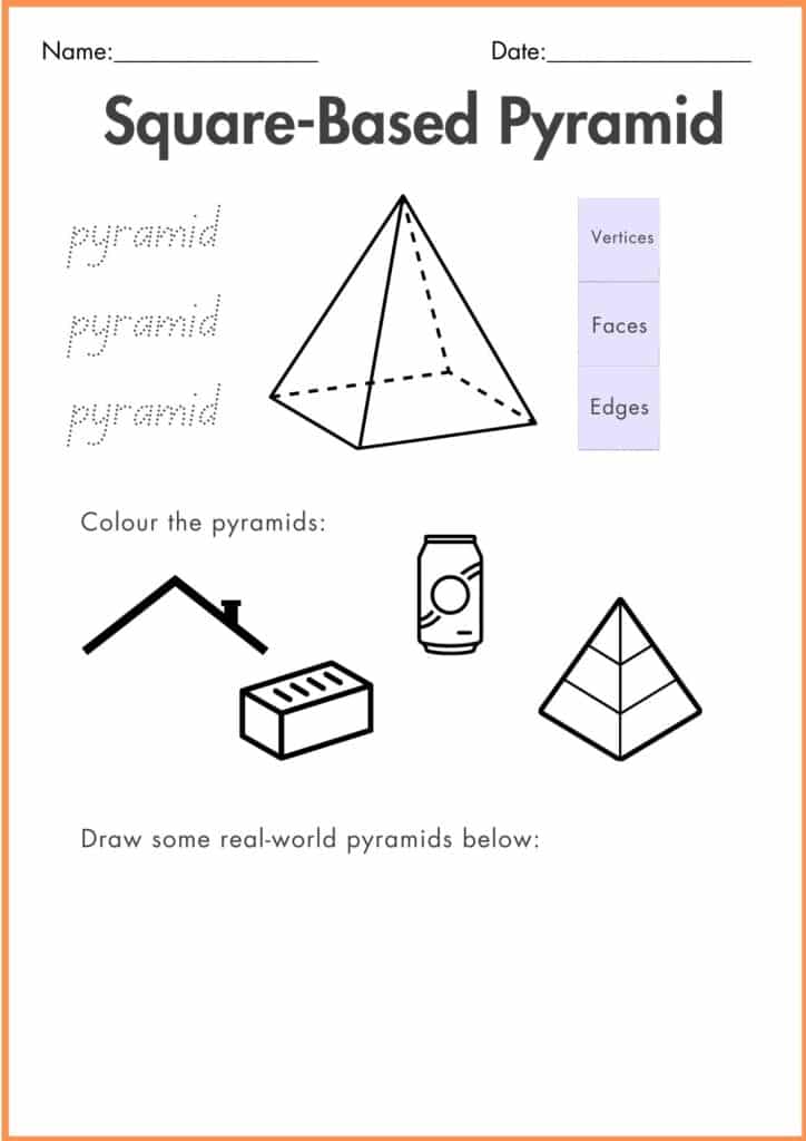Image showing Square-Based Pyramid worksheet 