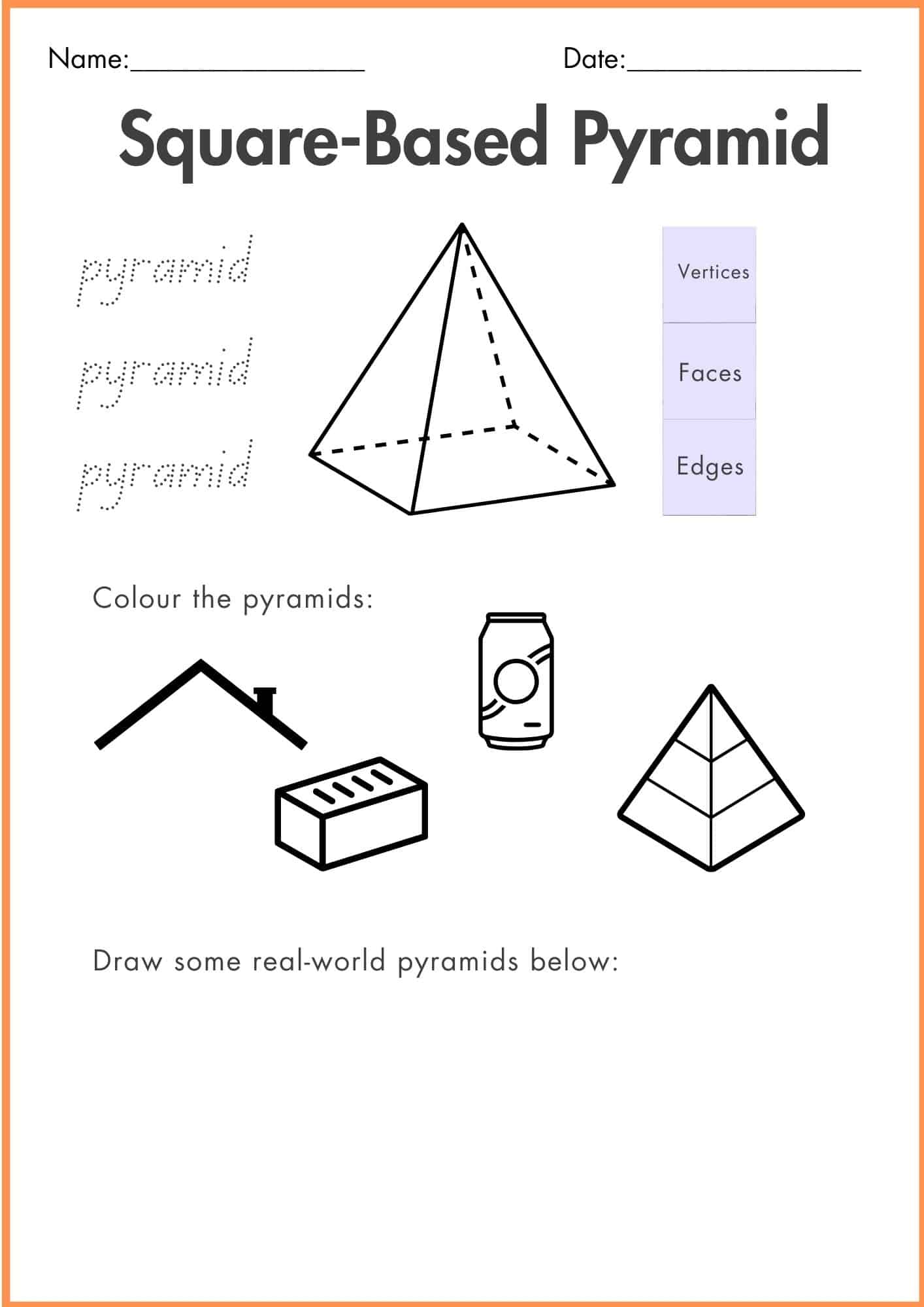 Pyramids Worksheet