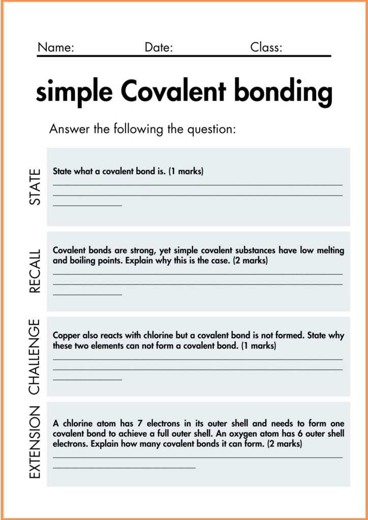 image showing answer the question simple Covalent bonding worksheet 