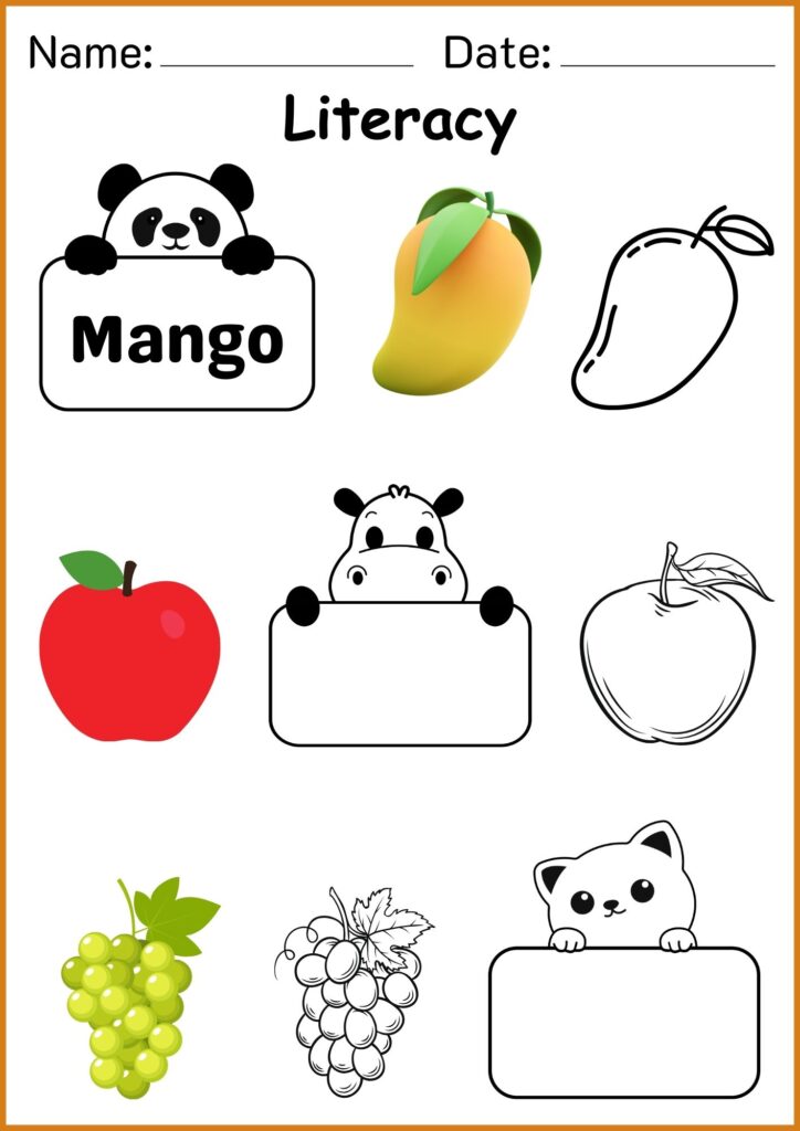 image showing color the literacy worksheets 3