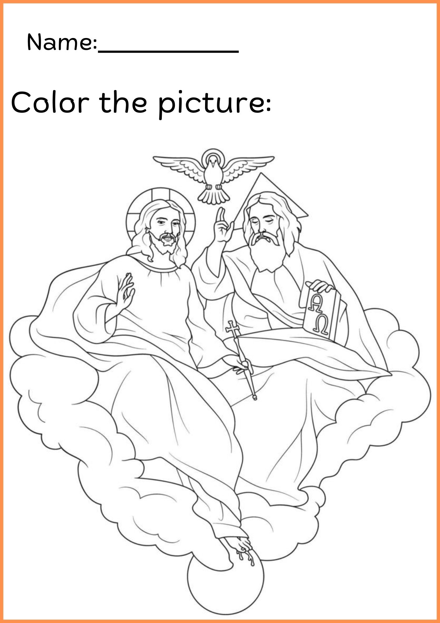 Who is God the Father Worksheet for Kindergarten