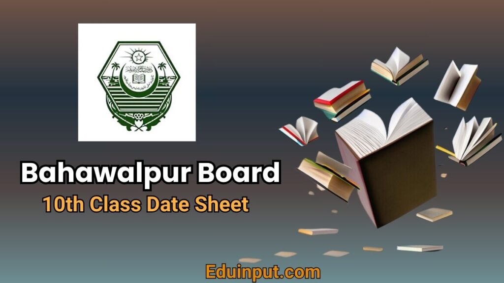 Image showing Bahawalpur Board 10th Class Date Sheet 