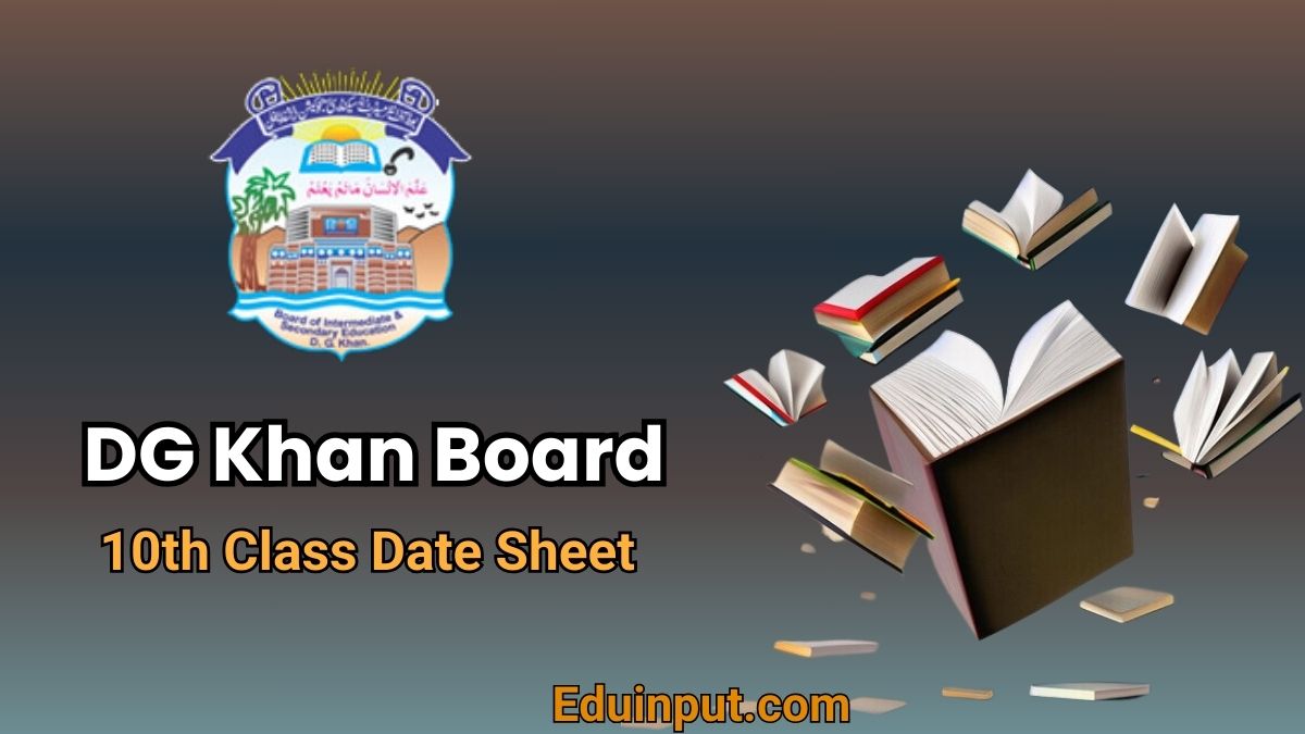 BISE DG Khan 10th Class 2026 Exams Date Sheet