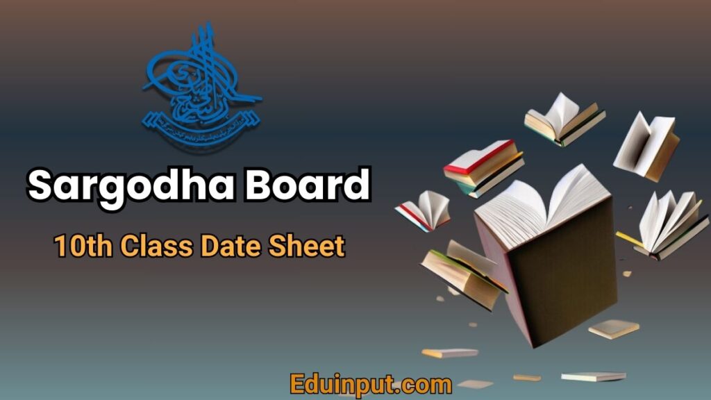 Image showing Sargodha Board 10th Class Date Sheet 