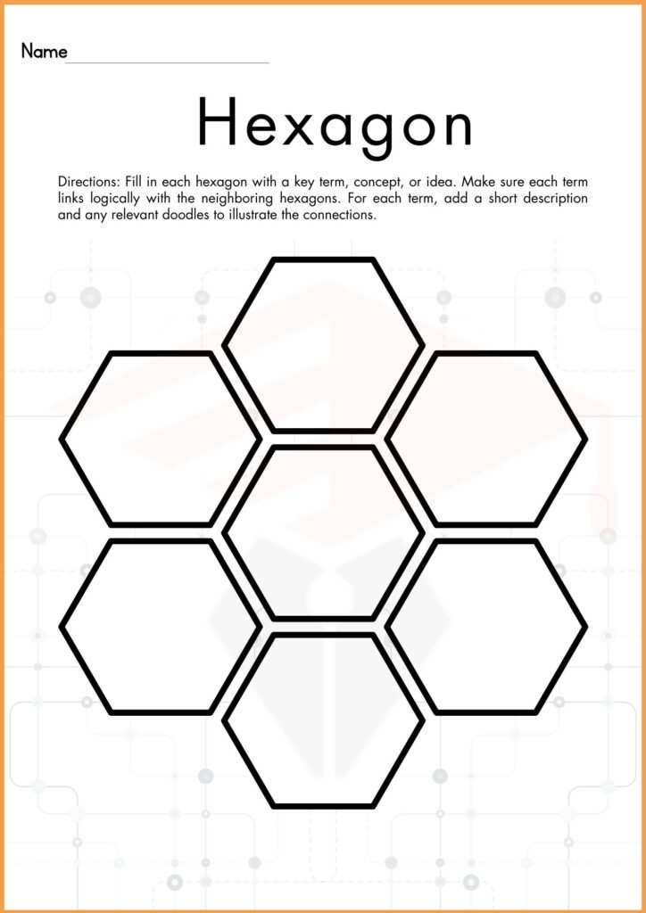 image showing fill the hexagon worksheet 3