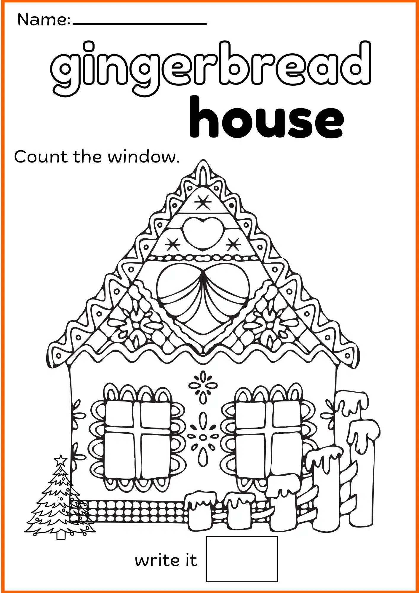 Gingerbread House Counting worksheets