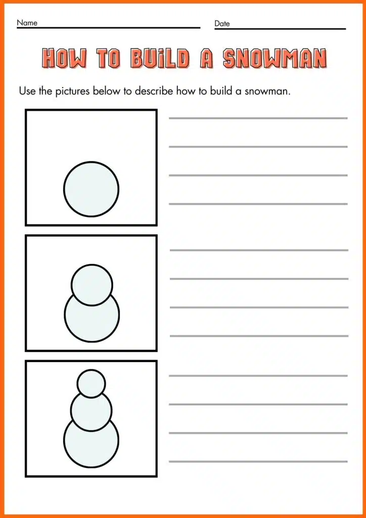 Image showing Snowman Building Patterns worksheets