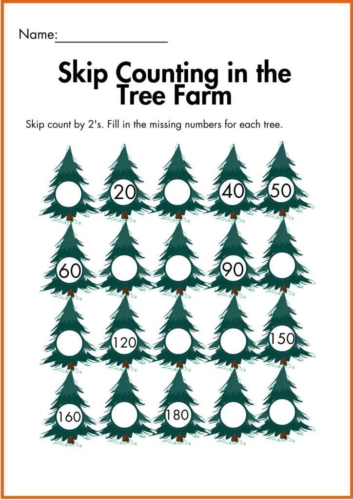 missing number christmas counting worksheet 4