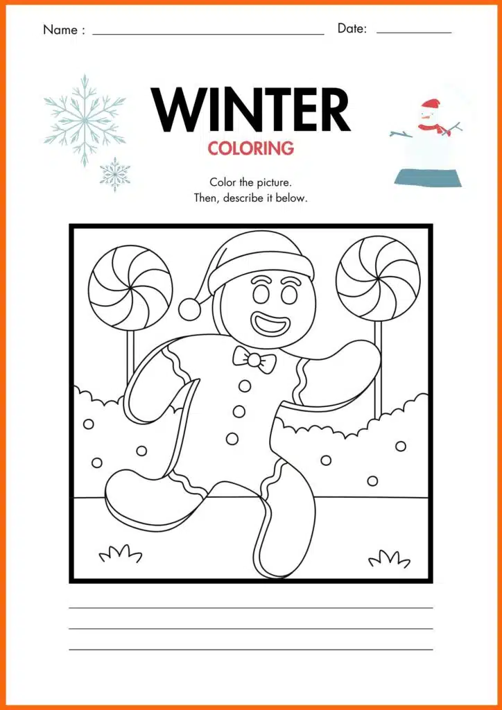 winter coloring worksheets 6
