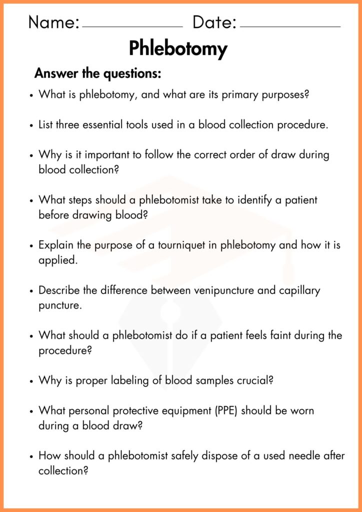 Image showing Phlebotomy  worksheets