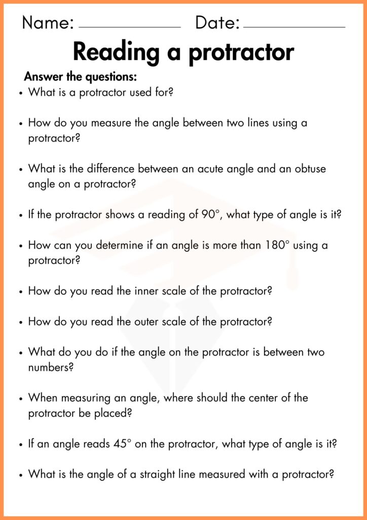 Image showing Reading a Protractor worksheets