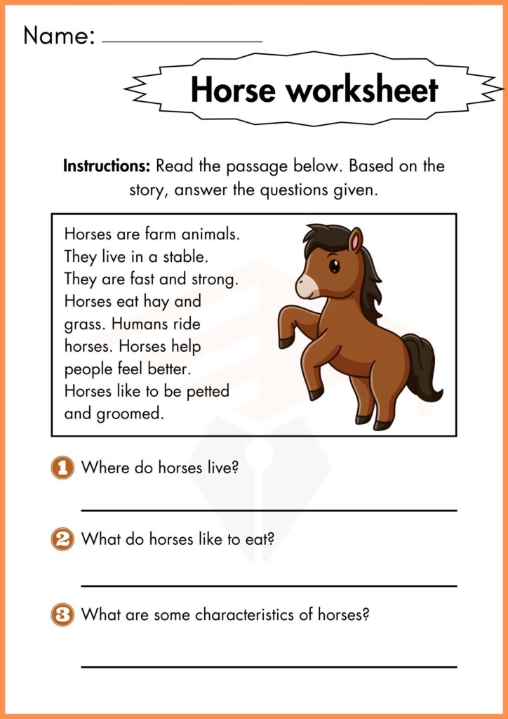 Image showing Horse worksheets