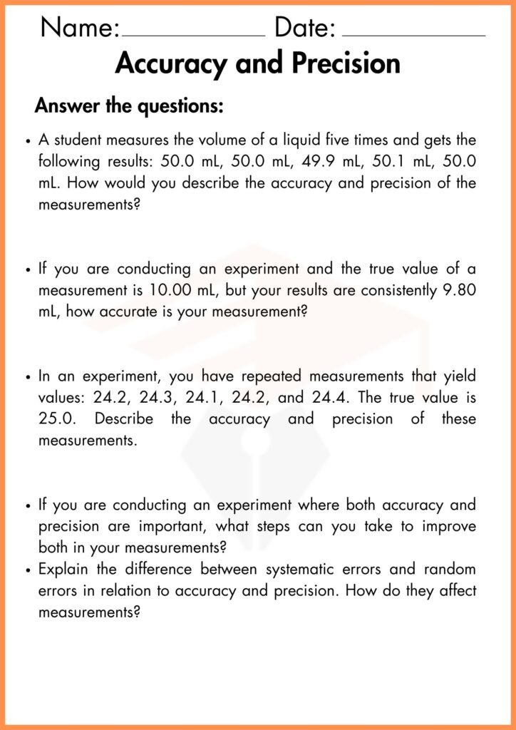Image showing Answer the questions_ accuracy and precision worksheet  2
