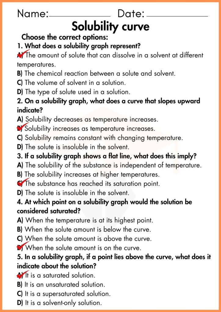 Image showing Solubility curve worksheets With answers