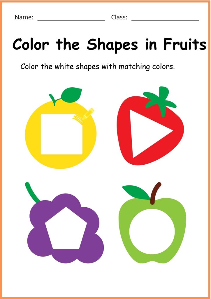 Image showing Fruits worksheets