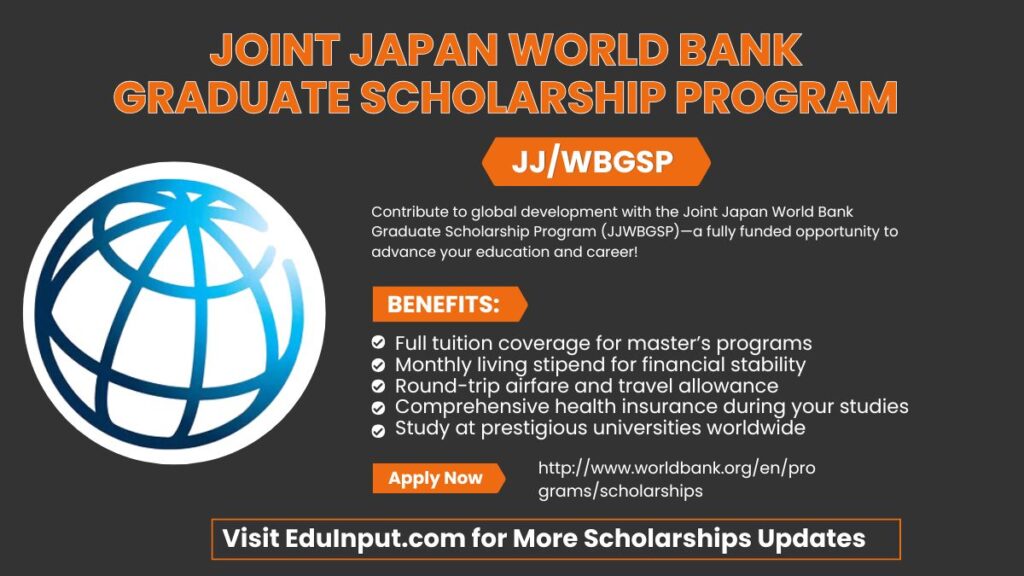 Joint Japan World Bank Graduate Scholarship Program 2025 image