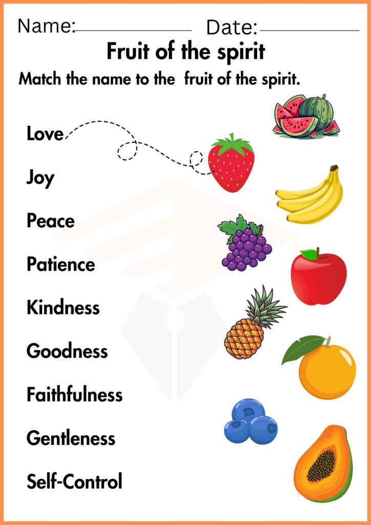 Image showing Fruit of the Spirit worksheets 