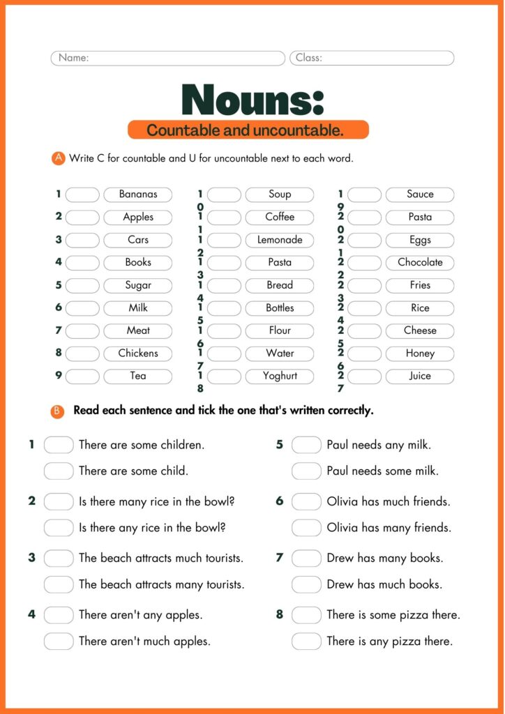 Image showing Noun worksheets