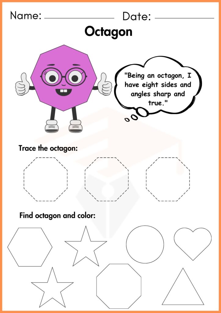  image showing 
Trace the octagon worksheet 3