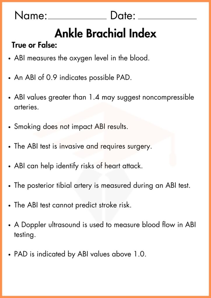 image showing True or False_ ankle brachial index worksheet 3