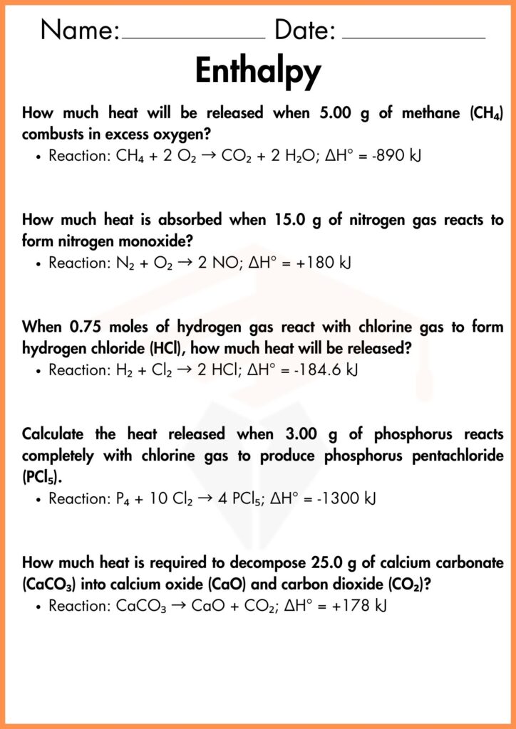 image showimg answer the questions enthalpy worksheet 2