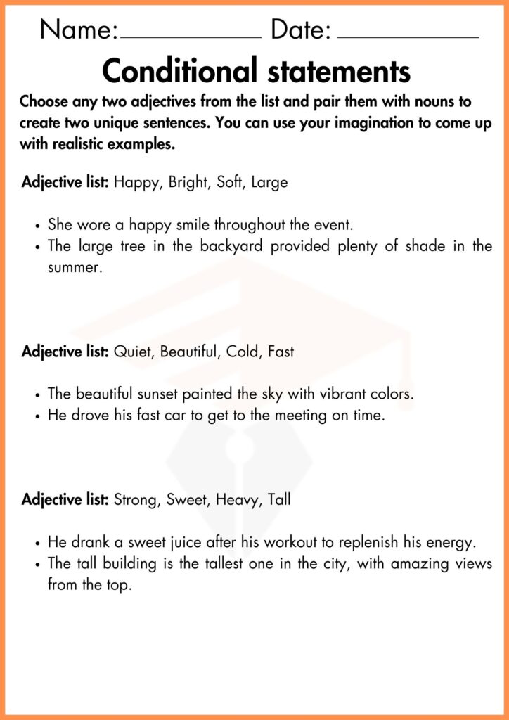 image showing conditional statements worksheet 4