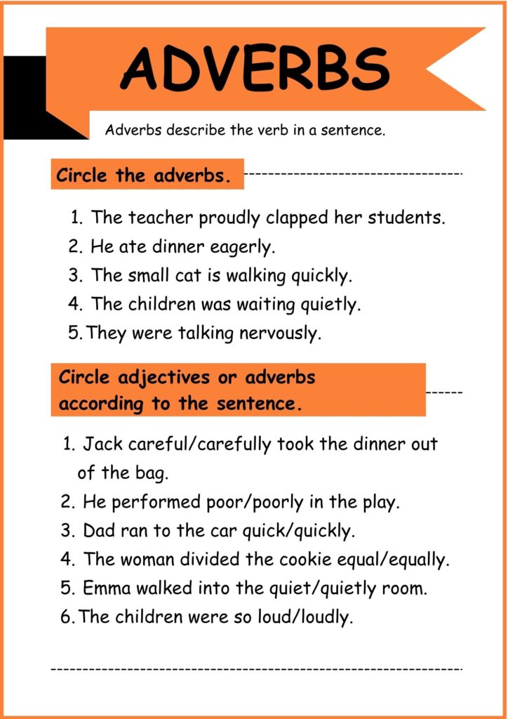 Image showing Adverb worksheets