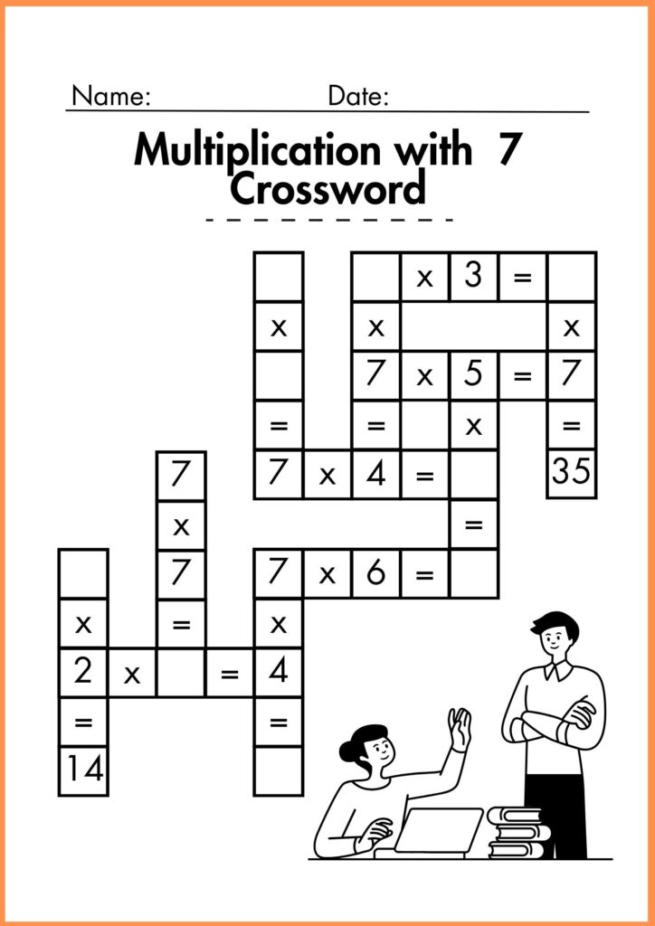 Image showing Multiply by 7 worksheets