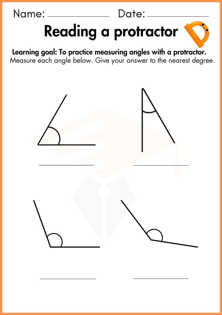 Image showing Reading a Protractor worksheets