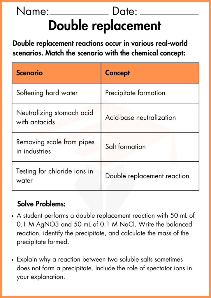 image showing matching double replacement worksheet 2
