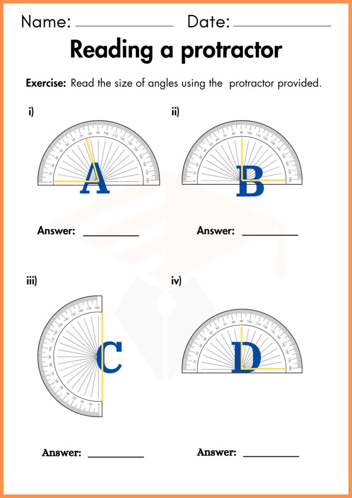 Image showing Reading a Protractor worksheets