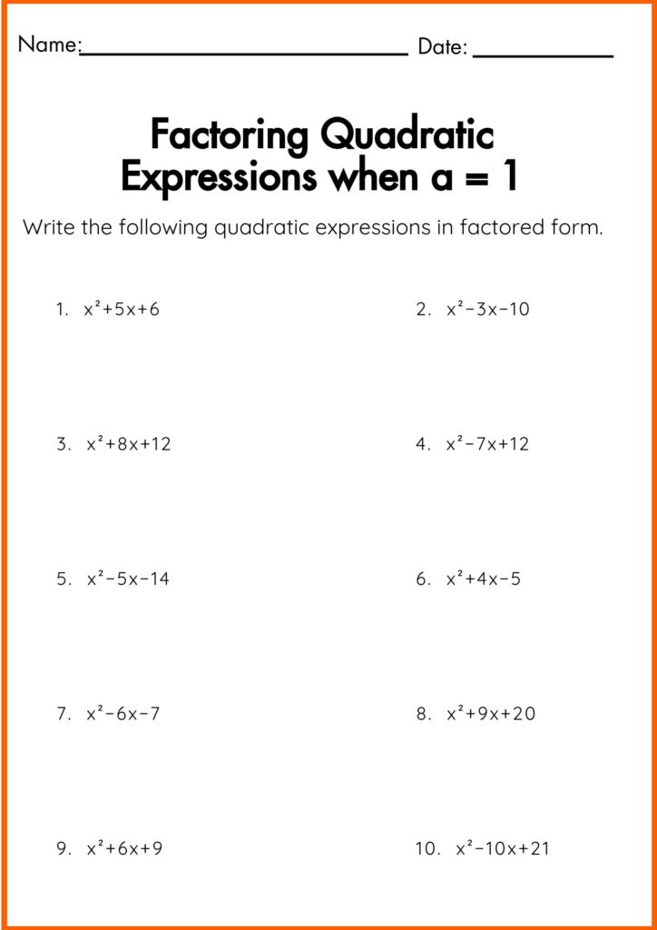 Image showing Factoring by using the Gcf worksheets