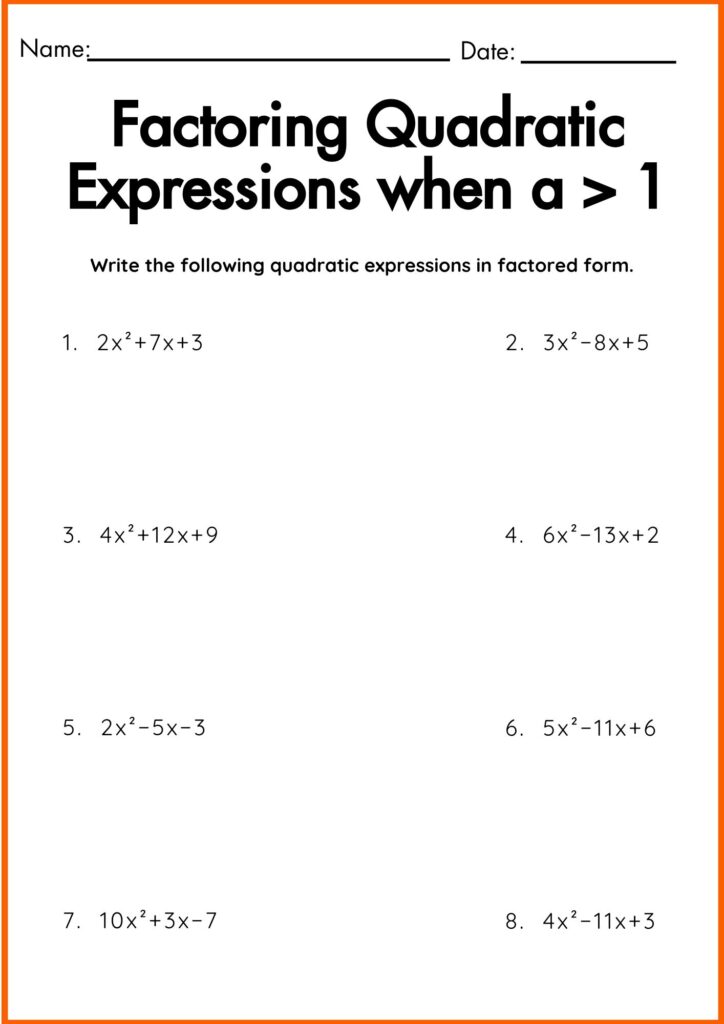 Image showing Factoring by using the Gcf worksheets