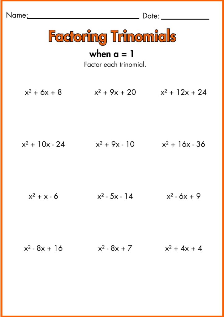 Image showing Factoring by using the Gcf worksheets