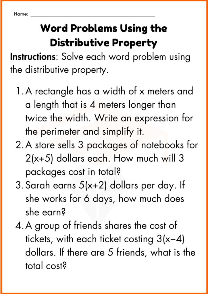 Image showing Equations using distributive property worksheets