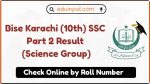 Image showing Bise Karachi (10th) SSC Part 2 Result 2026 Science Group