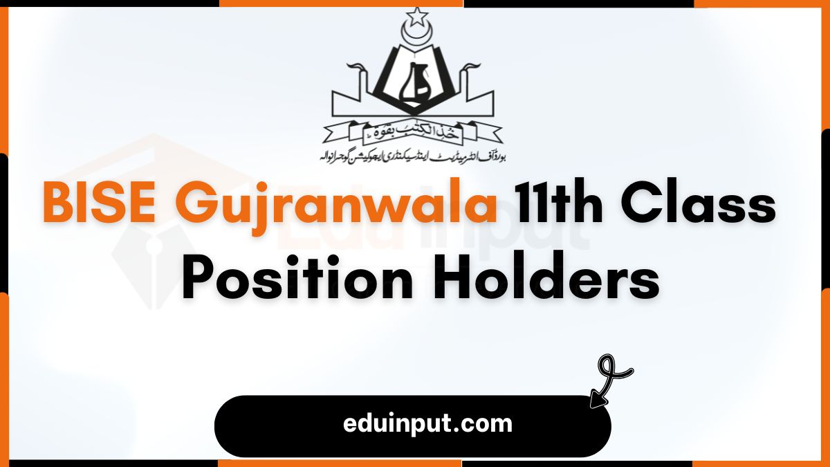 BISE Gujranwala 11th Class Position Holders 2025