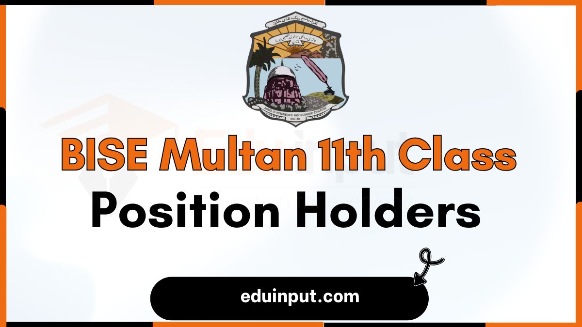 BISE Multan 11th Class Position Holders 2025