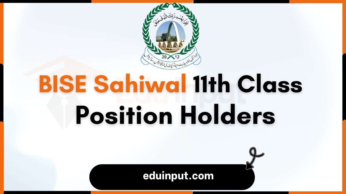 BISE Sahiwal 11th Class Position Holders 2025